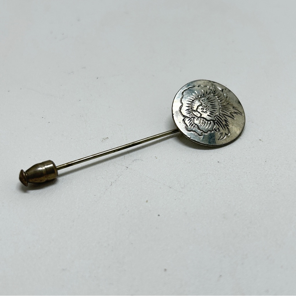 Kirk Stieff, Vintage Floral Pewter Stick Pin